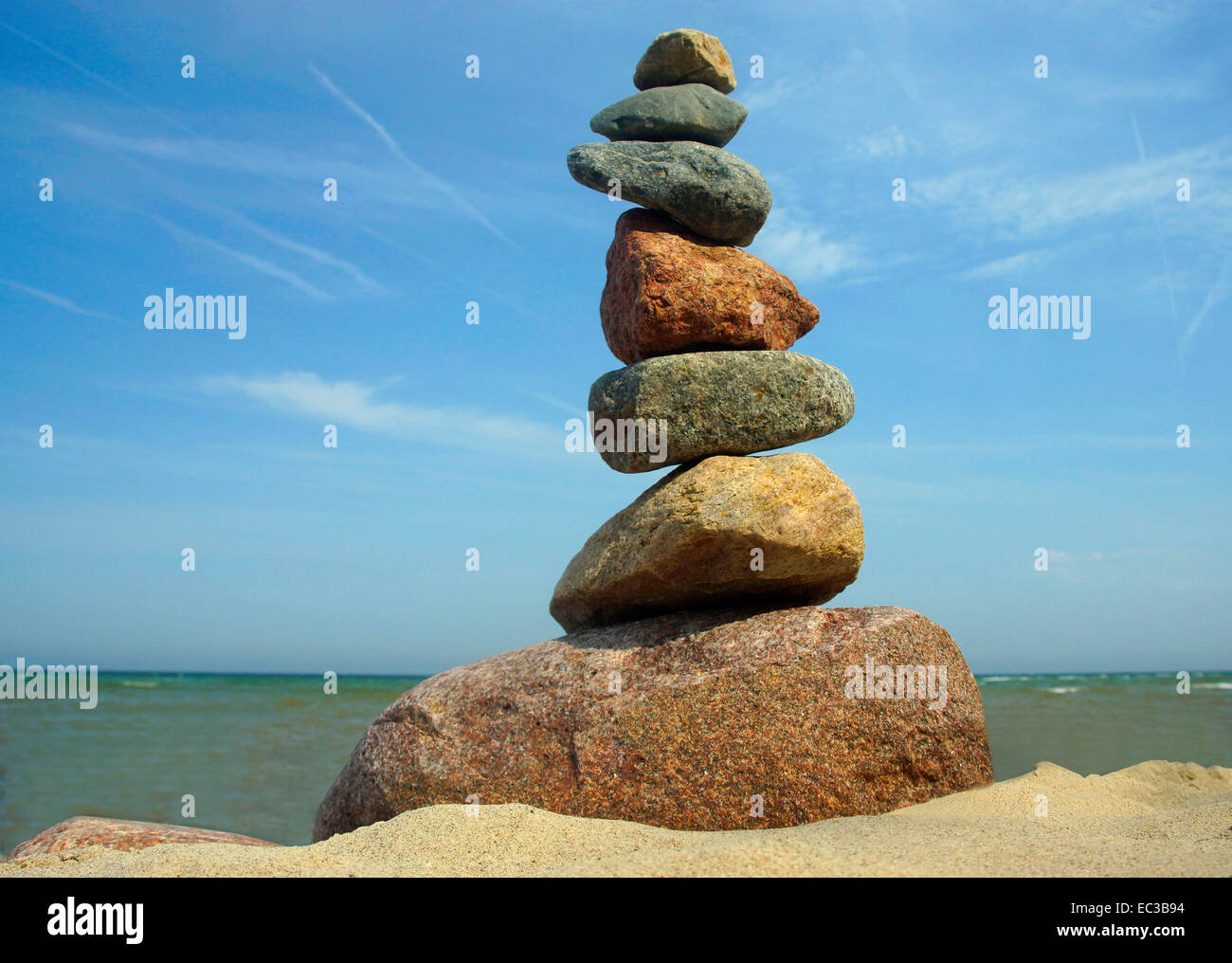 stone tower on the beach Stock Photo - Alamy
