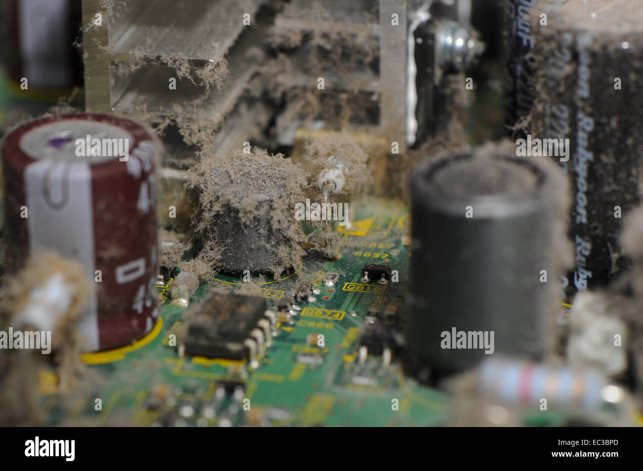 Dust accumulation inside electronic equipment Stock Photo Alamy