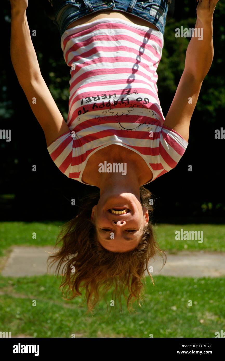 Woman on swing hi-res stock photography and images - Alamy