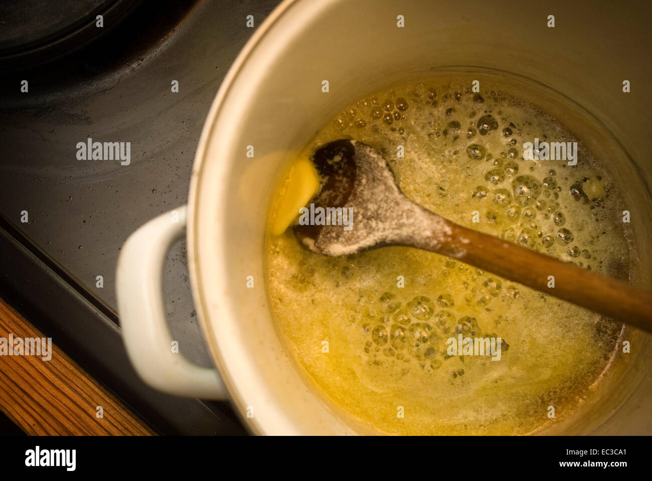 Heat the Butter and Flour, White Roux, Roux Stock Photo Alamy