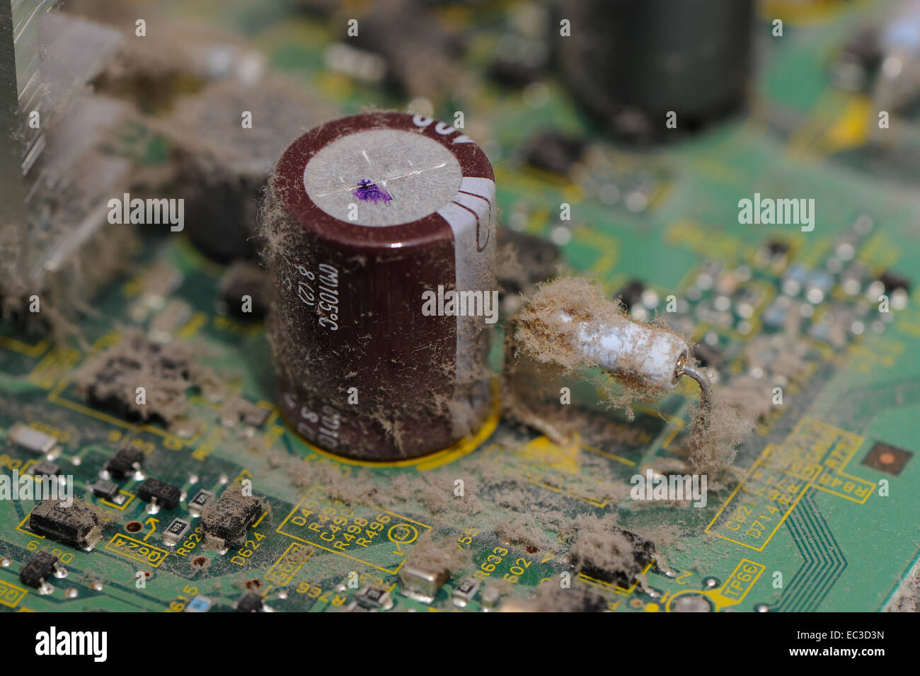 Dust accumulation inside electronic equipment Stock Photo Alamy