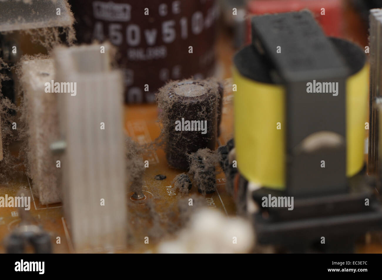 Dust accumulation inside electronic equipment Stock Photo Alamy