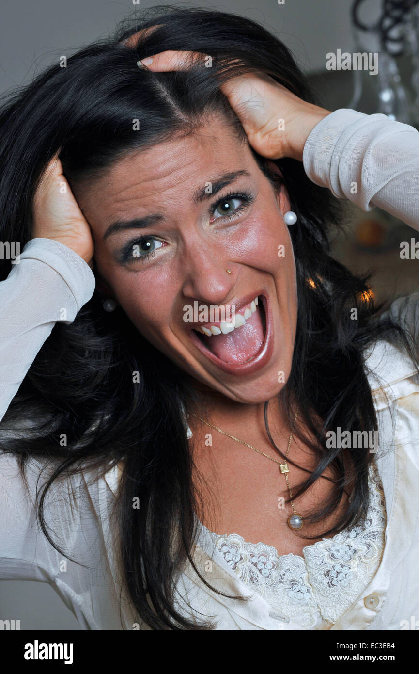 Young Woman, Outrageous Stock Photo