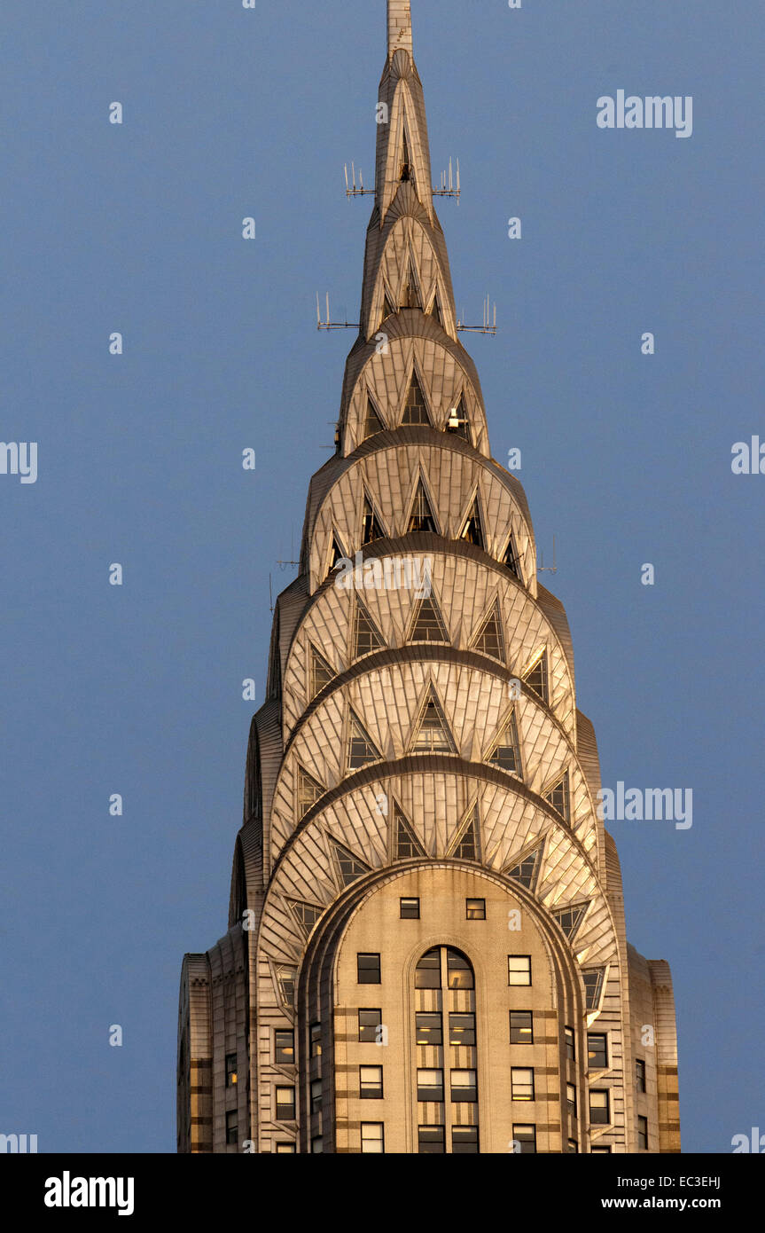 Chrysler Center, a two-building complex consisting of the Chrysler Building and Chrysler East, resides on 42nd Street between Le Stock Photo