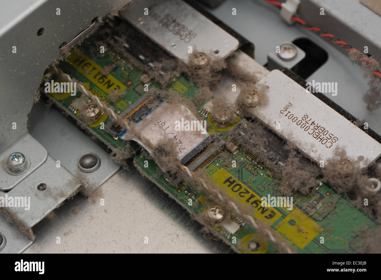 Dust accumulation inside electronic equipment Stock Photo Alamy