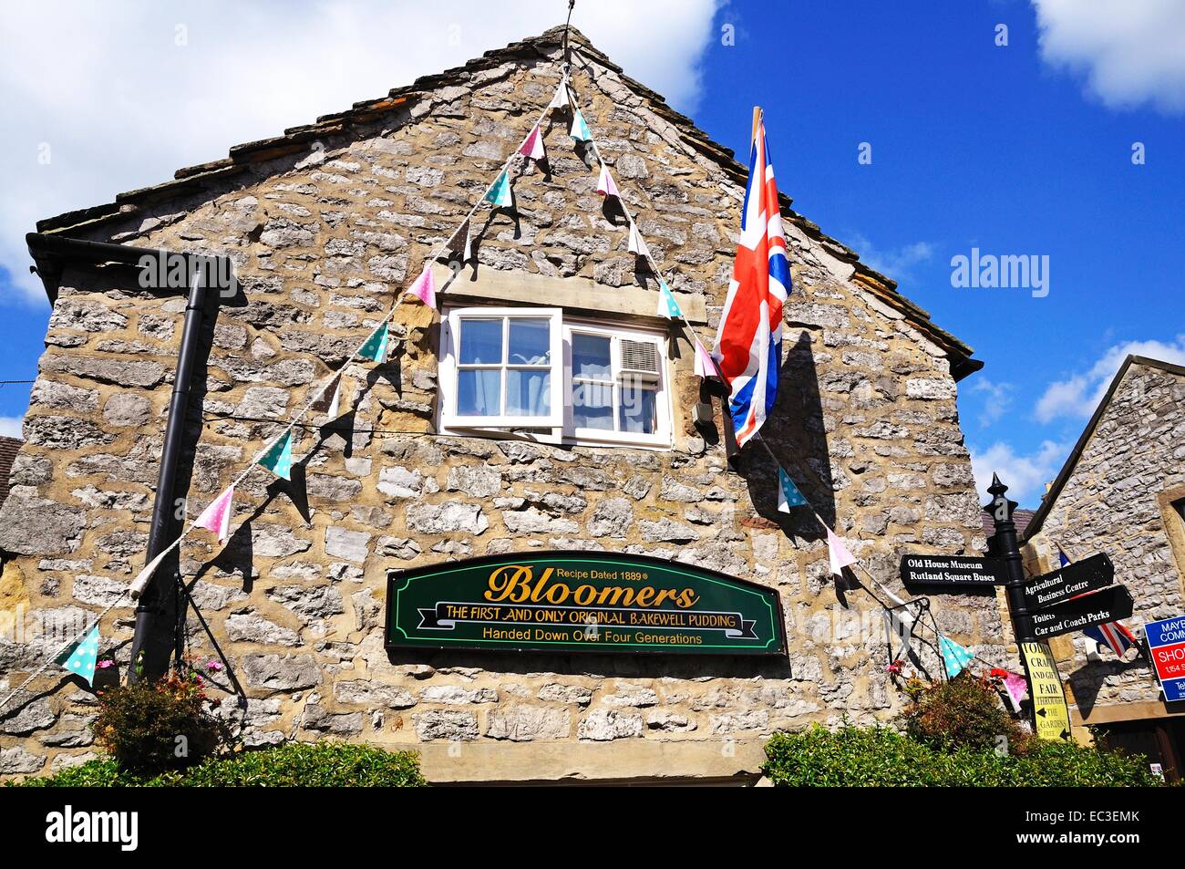 Bloomers Original Bakewell Pudding factory and shop in the town centre, Bakewell, Derbyshire