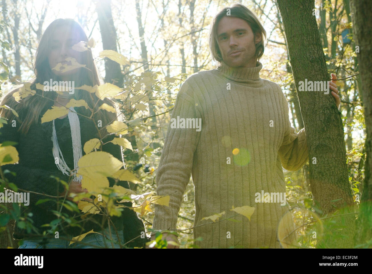 Young couple on an autumn walk Stock Photo - Alamy