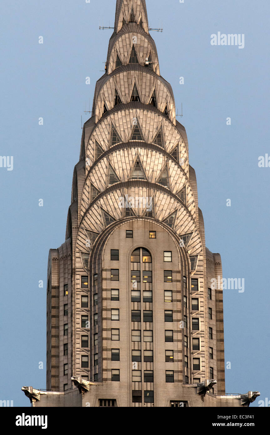 Chrysler Center, a two-building complex consisting of the Chrysler Building and Chrysler East, resides on 42nd Street between Le Stock Photo