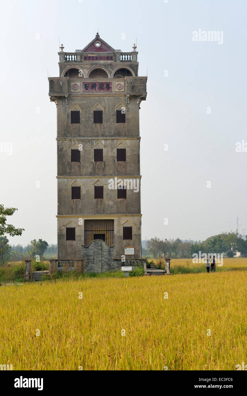 The Kaiping diaolou and villages were added to the list of UNESCO World Heritage Sites in 2007. Stock Photo