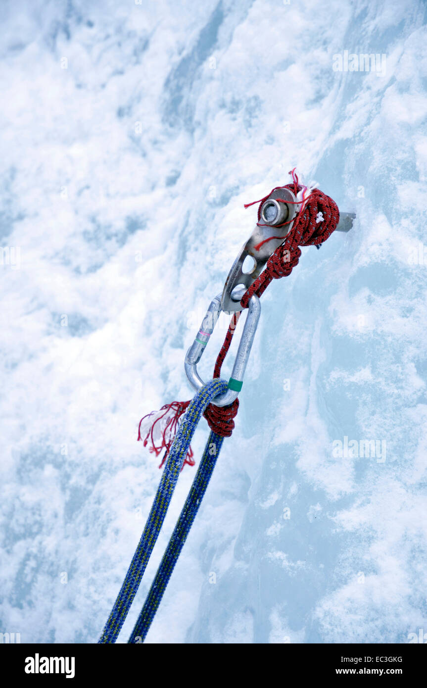 Ice Climbing, Safety Stock Photo Alamy
