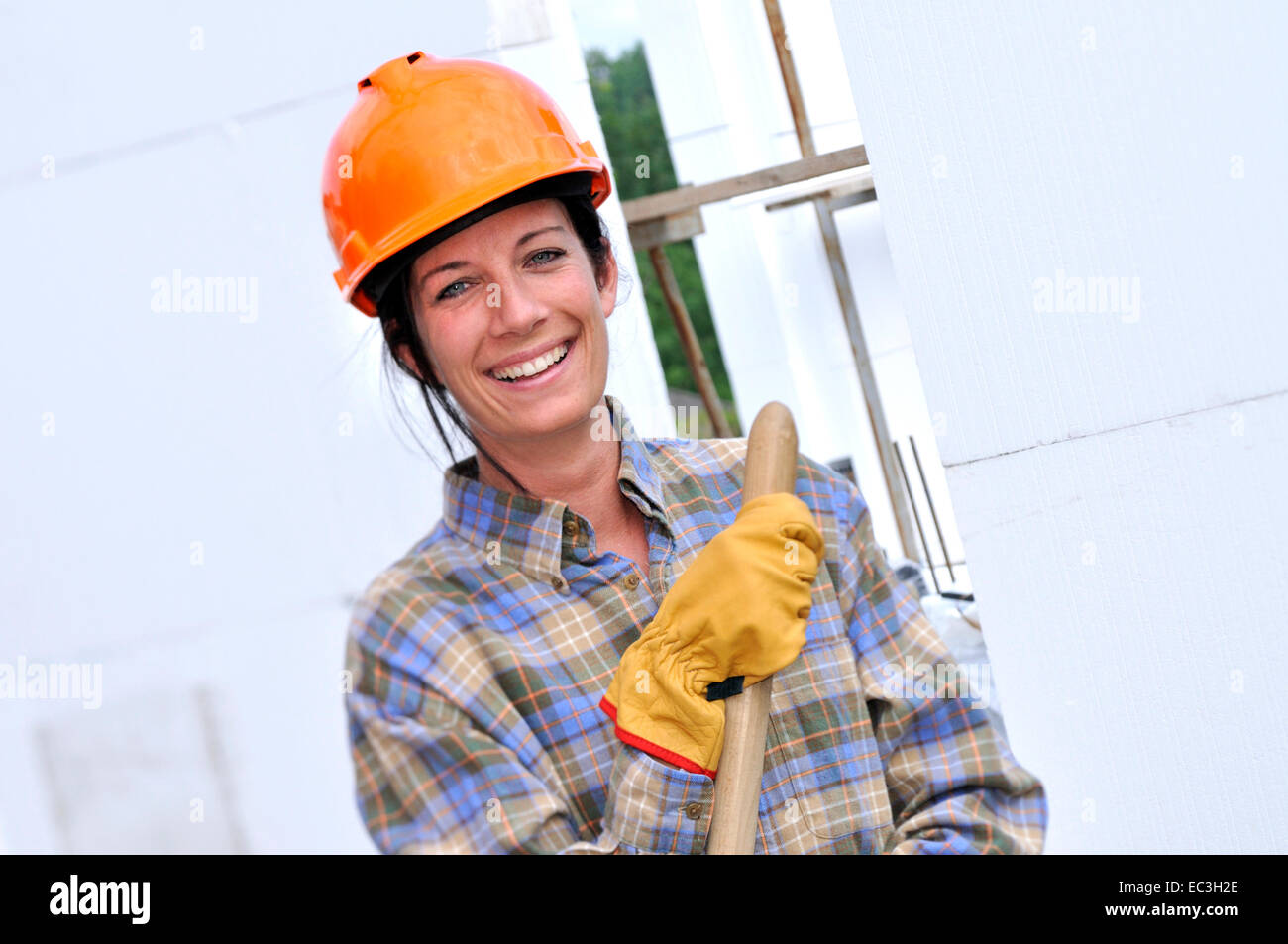 construction worker woman Stock Photo - Alamy