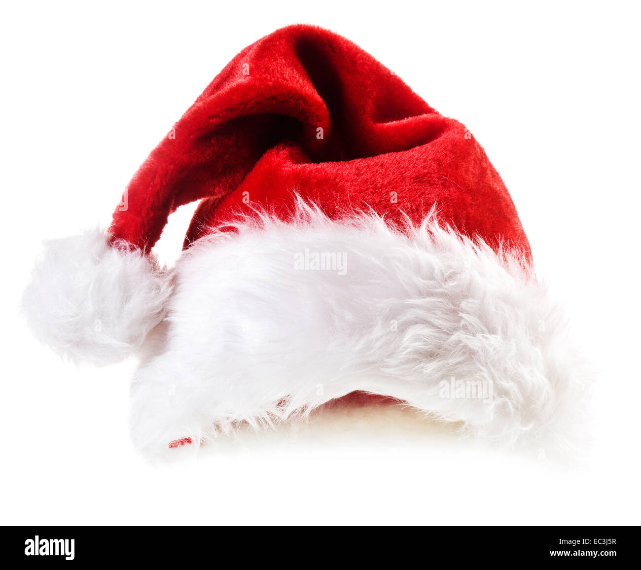 Santa Claus red hat isolated on white background Stock Photo - Alamy