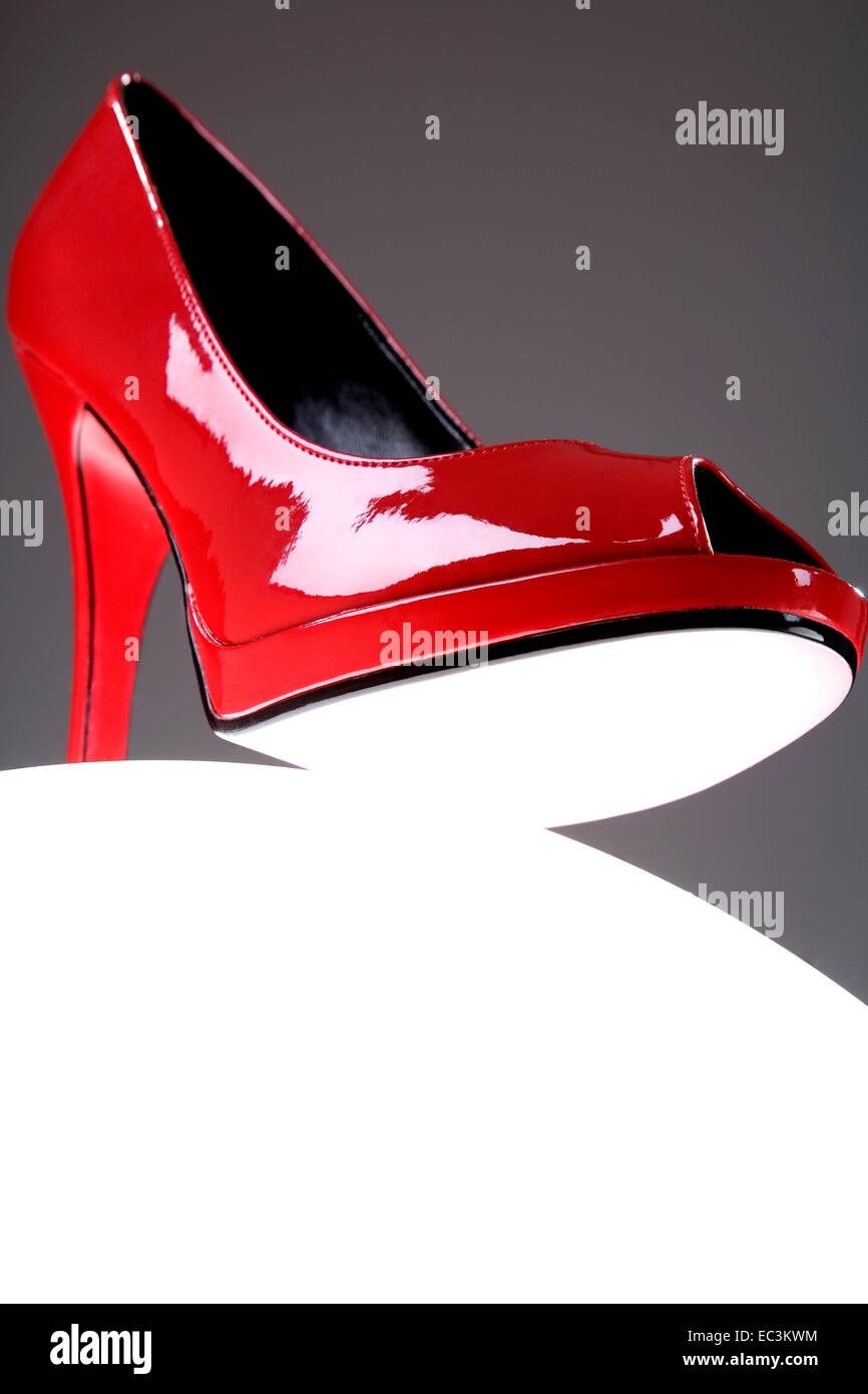Red patent ankle boots hi-res stock photography and images - Alamy