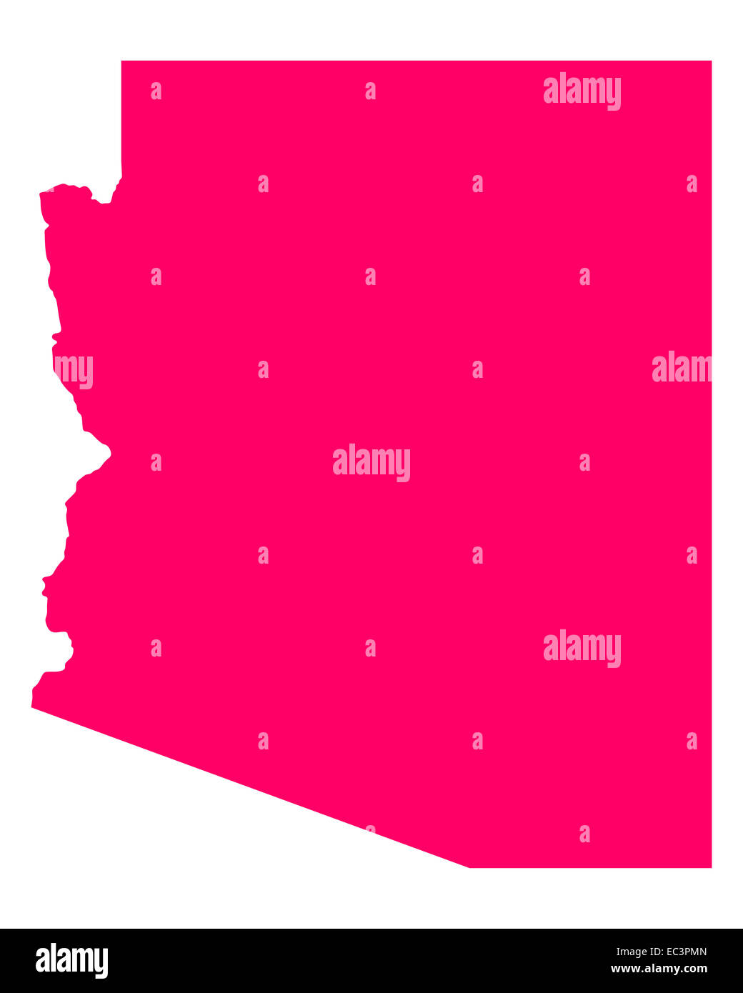 Map of Arizona Stock Photo Alamy