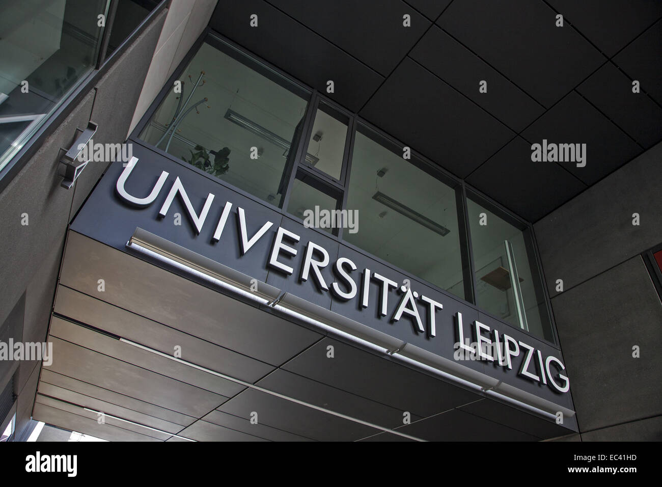 Entrance to the area of the University of Leipzig Stock Photo