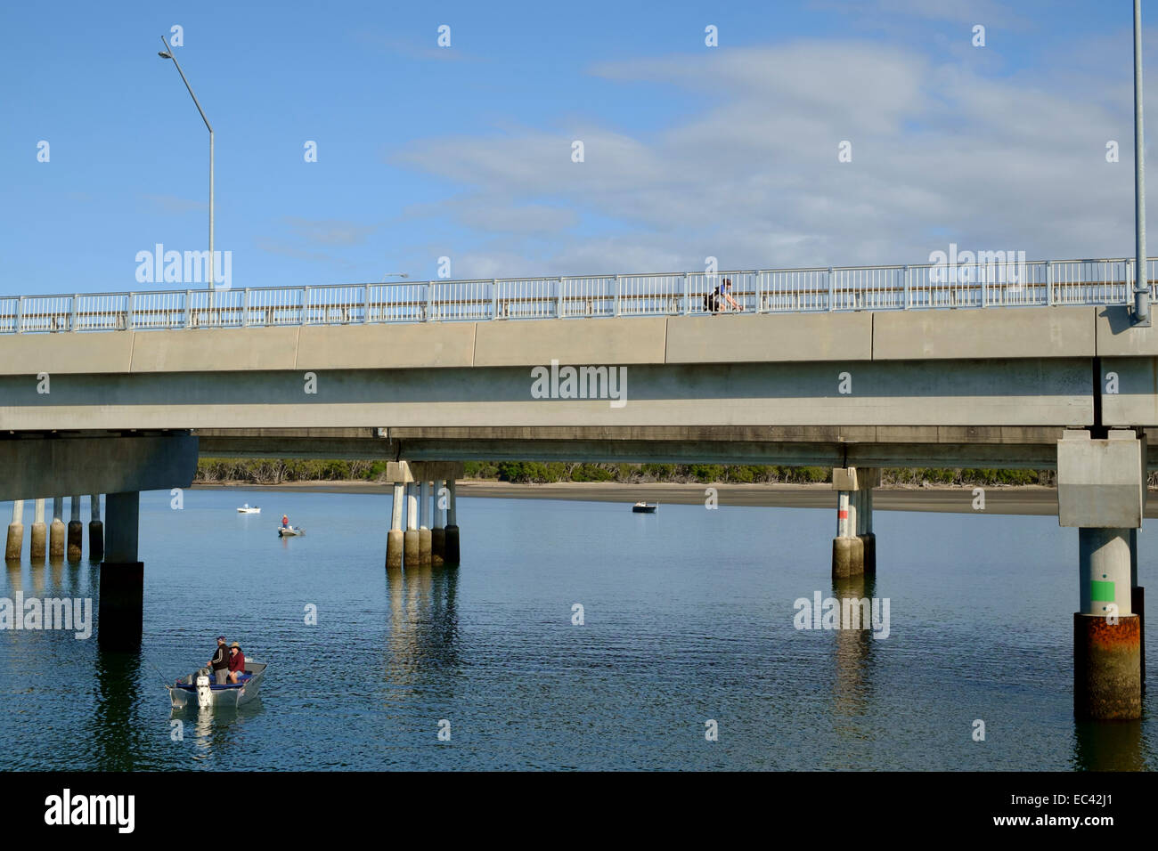 A morning ride on the Ted Smout Memorial Bridge Stock Photo Alamy