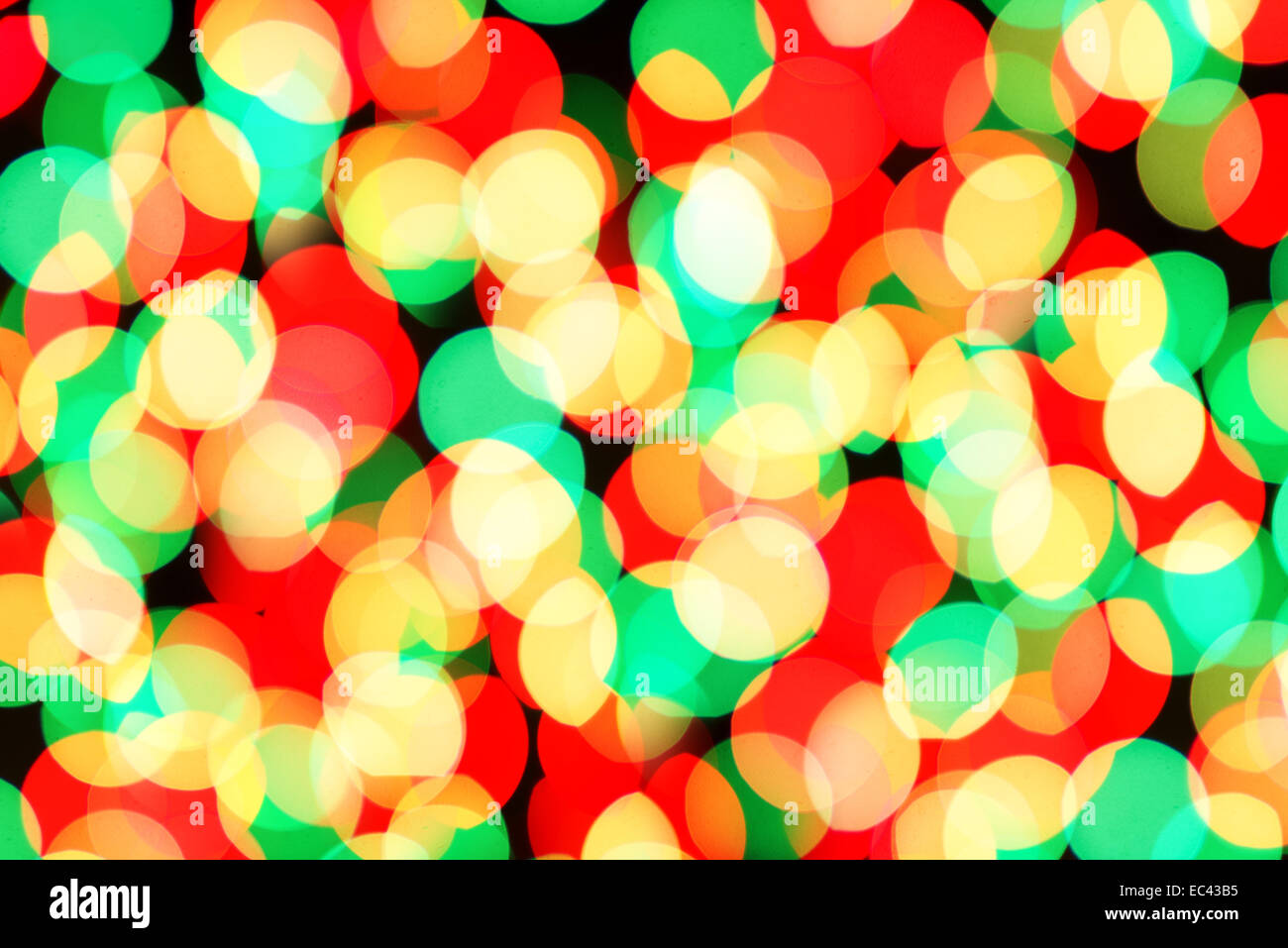 Beautiful colorful defocused bokeh festive lights as abstract holiday celebration background Stock Photo
