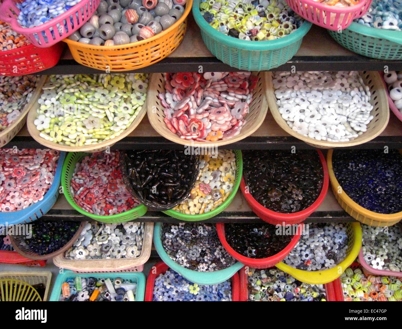 glass pearls in Egypt basar of Khan el Khalili, Kairo Stock Photo - Alamy