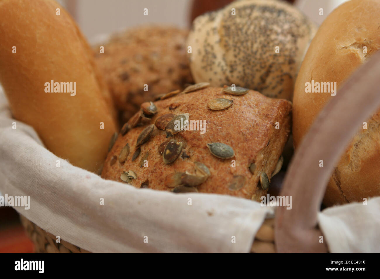 Basket with bap Stock Photo