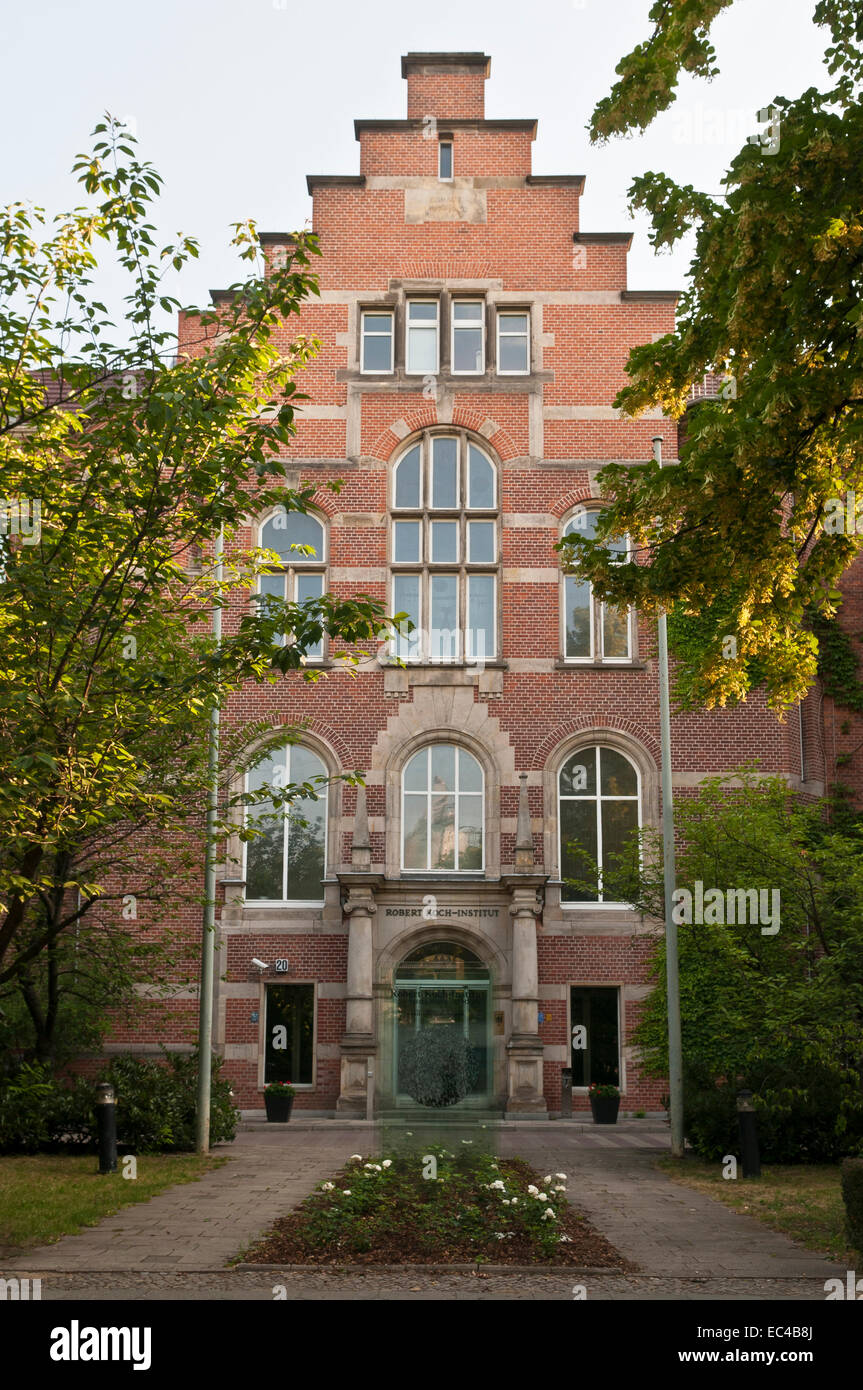Entrance and building of the Robert Koch Institute, Berlin, Germany