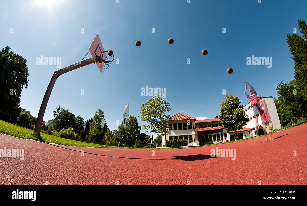 The Basketball Throw Stock Photo Alamy