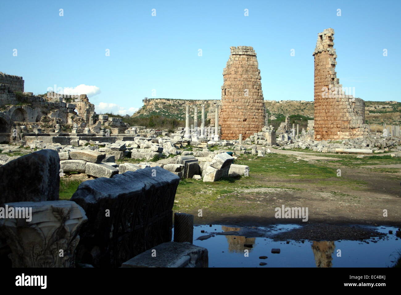 Die antike Stadt Perge, Türkei, Europa Stock Photo