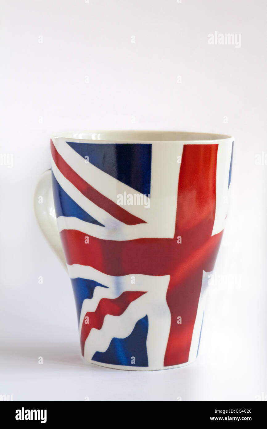 Union Jack mug isolated on white background Stock Photo Alamy