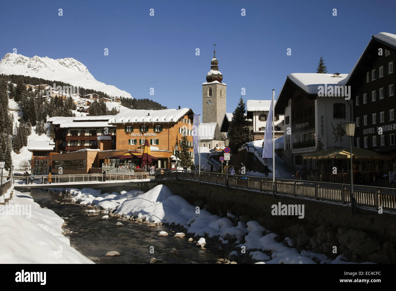 Lech at Arlberg Stock Photo