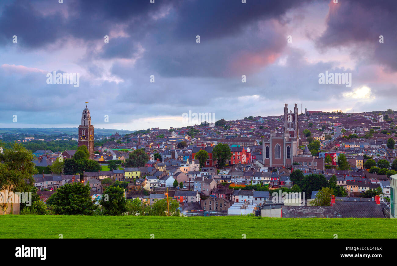 Cork City view from St. Patrick's Hill Stock Photo
