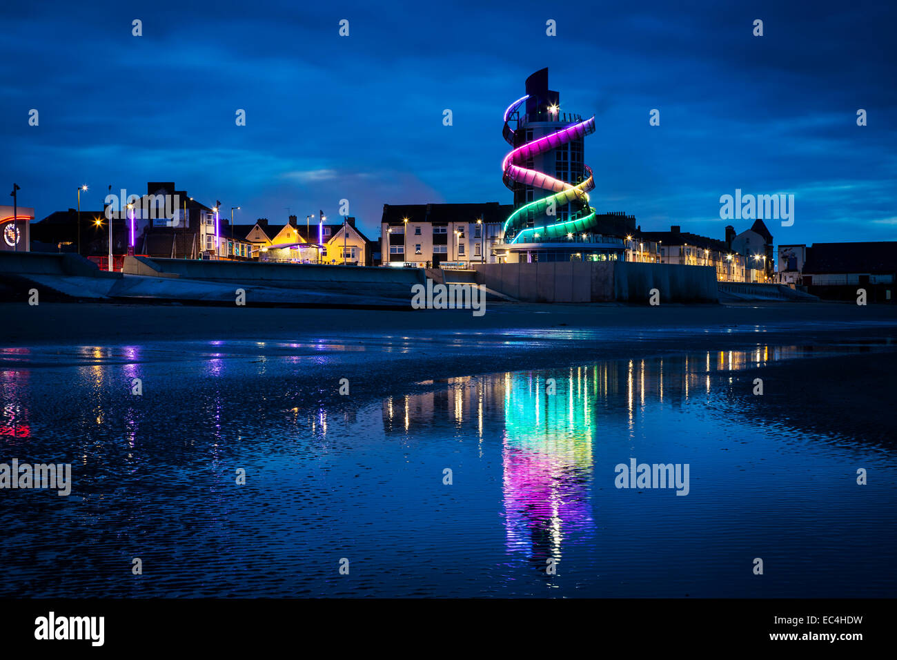 The Beacon, Esplanade Feature, Redcar Stock Photo Alamy