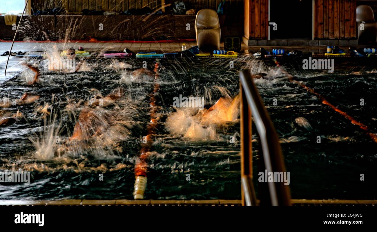 Swimming competitions, training for children Stock Photo Alamy