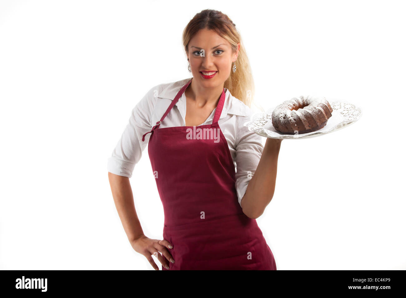 Woman holding sheet cake hi-res stock photography and images - Alamy