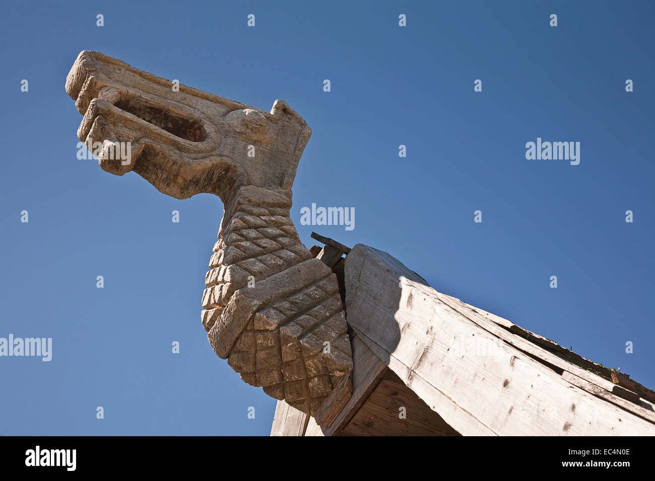 Wooden dragon head Stock Photo Alamy