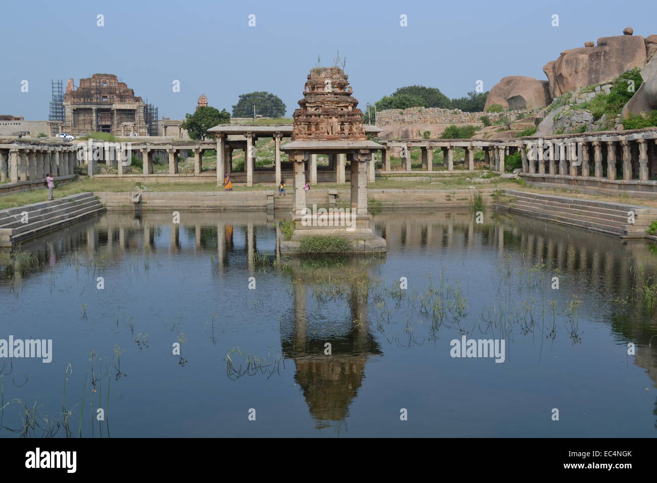 Pushkarani Sacred tank Krishna Bazaar Hampi UNESCO World