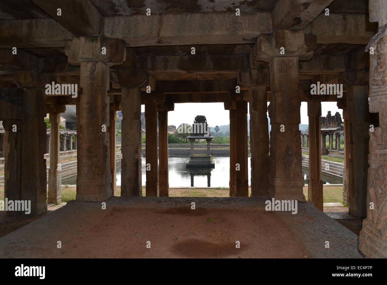 Pushkarani Sacred tank Krishna Bazaar Hampi UNESCO World