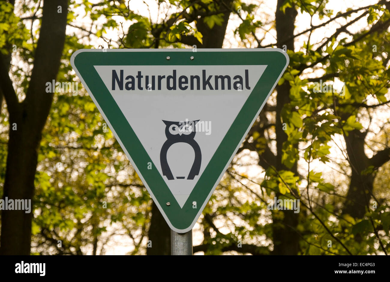 sign of a nature protection area in Germany Stock Photo Alamy