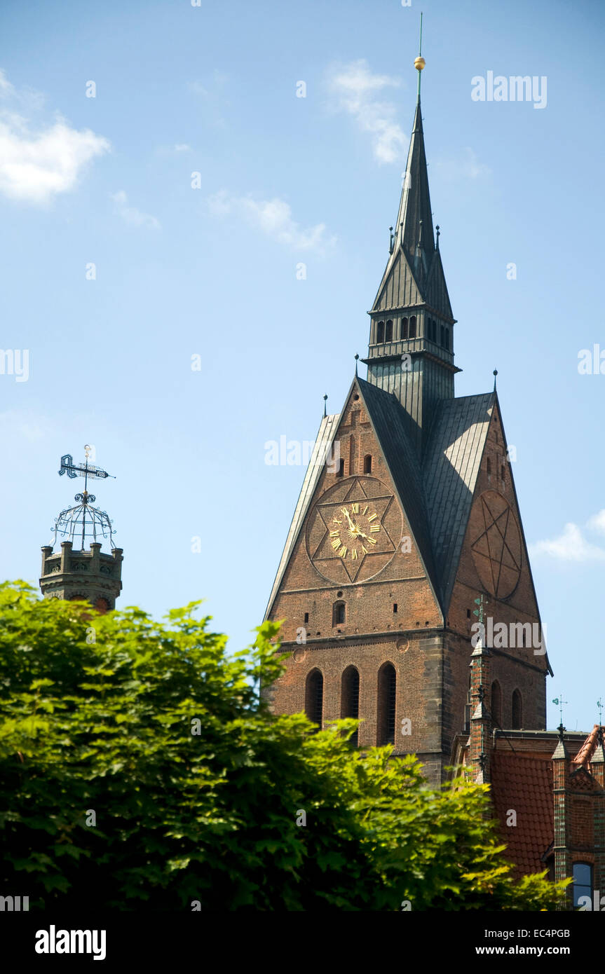 marktkirche gothic style in hannover germany Stock Photo