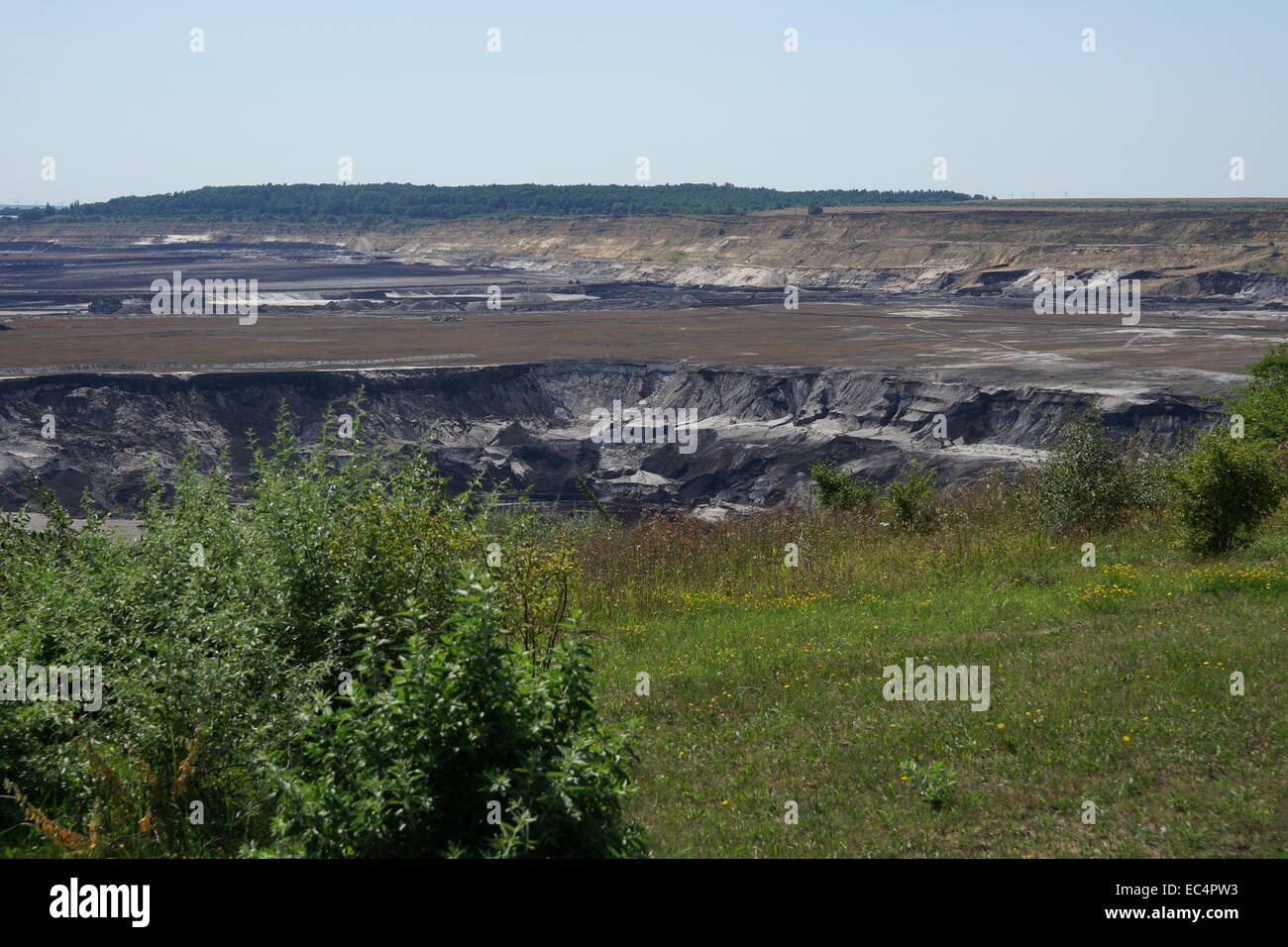 Lignite mine in central Germany Stock Photo