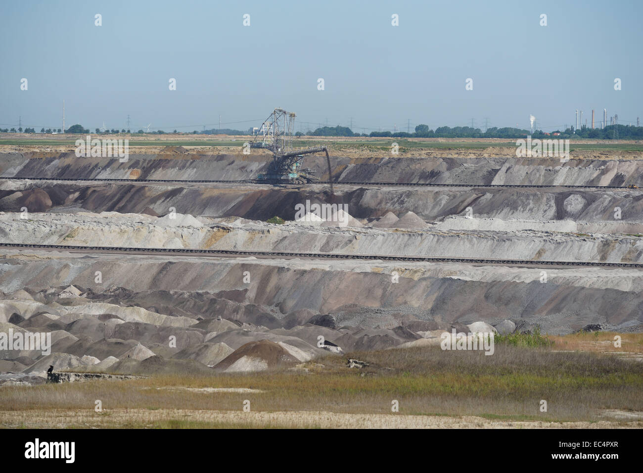 Brown coal mining in Central Germany Stock Photo