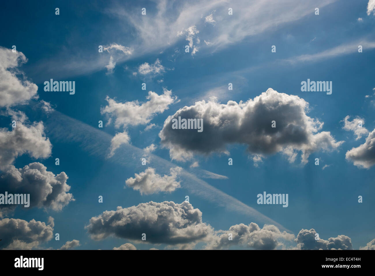 Cloud formation against a blue sky Stock Photo - Alamy