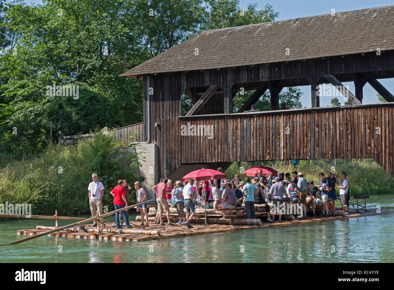 Rafting on the Isar from Wolfratshausen to Munich Stock Photo - Alamy