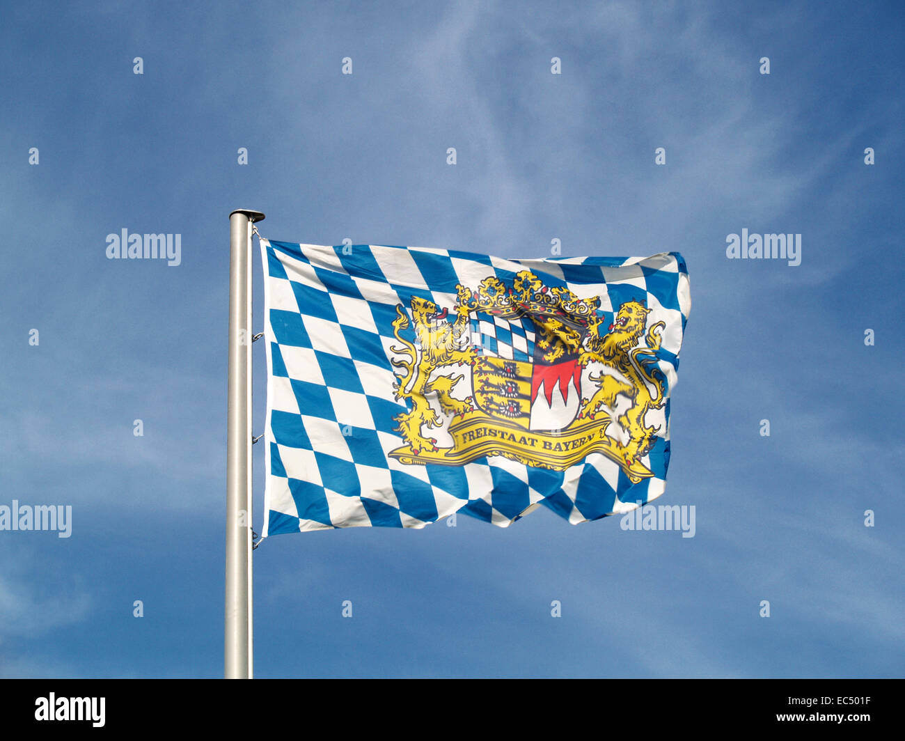 Flag of Bavaria Stock Photo