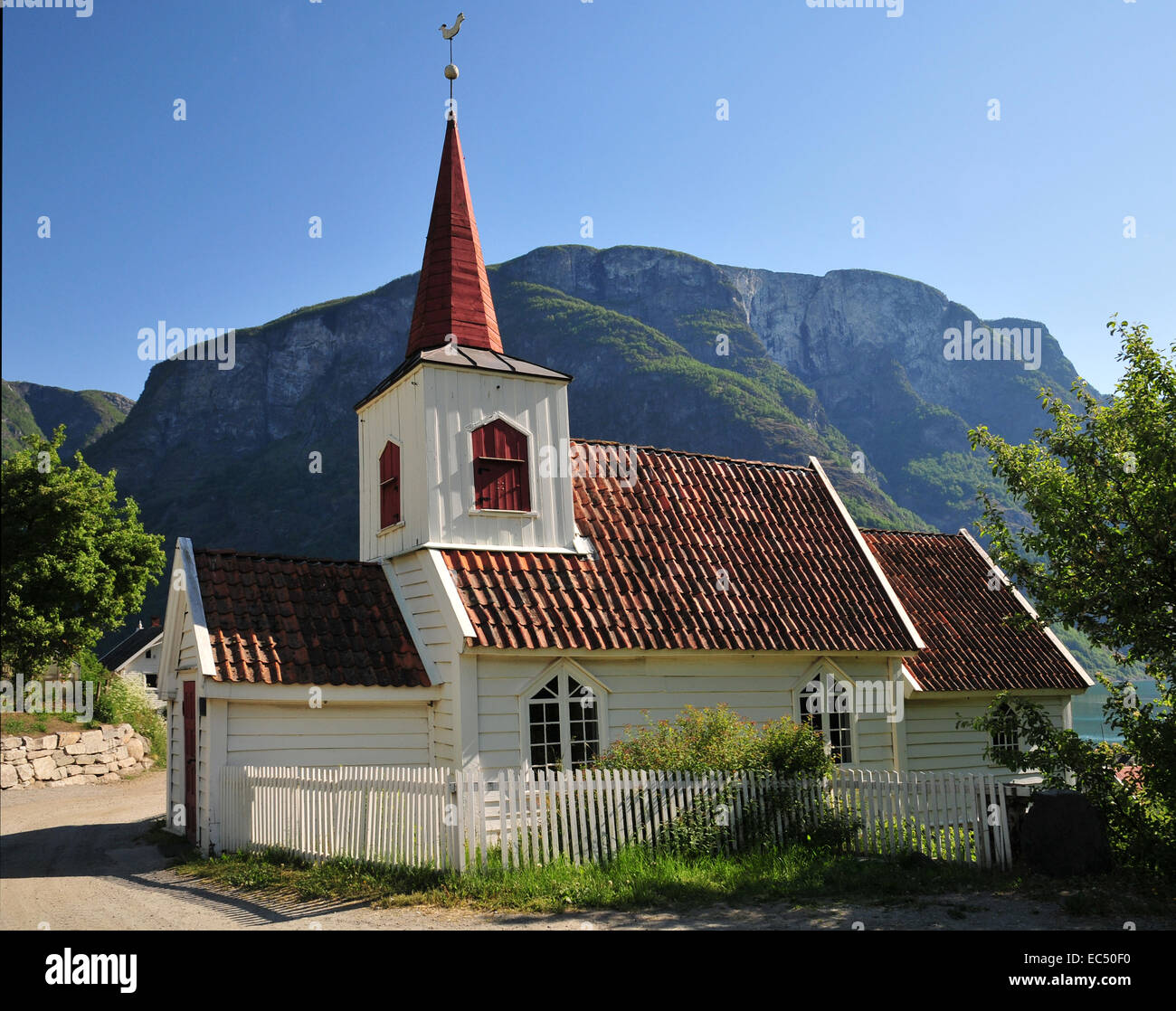 stave church undredal Stock Photo
