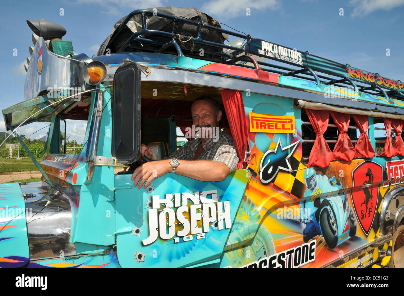 Jeepney driver Stock Photo