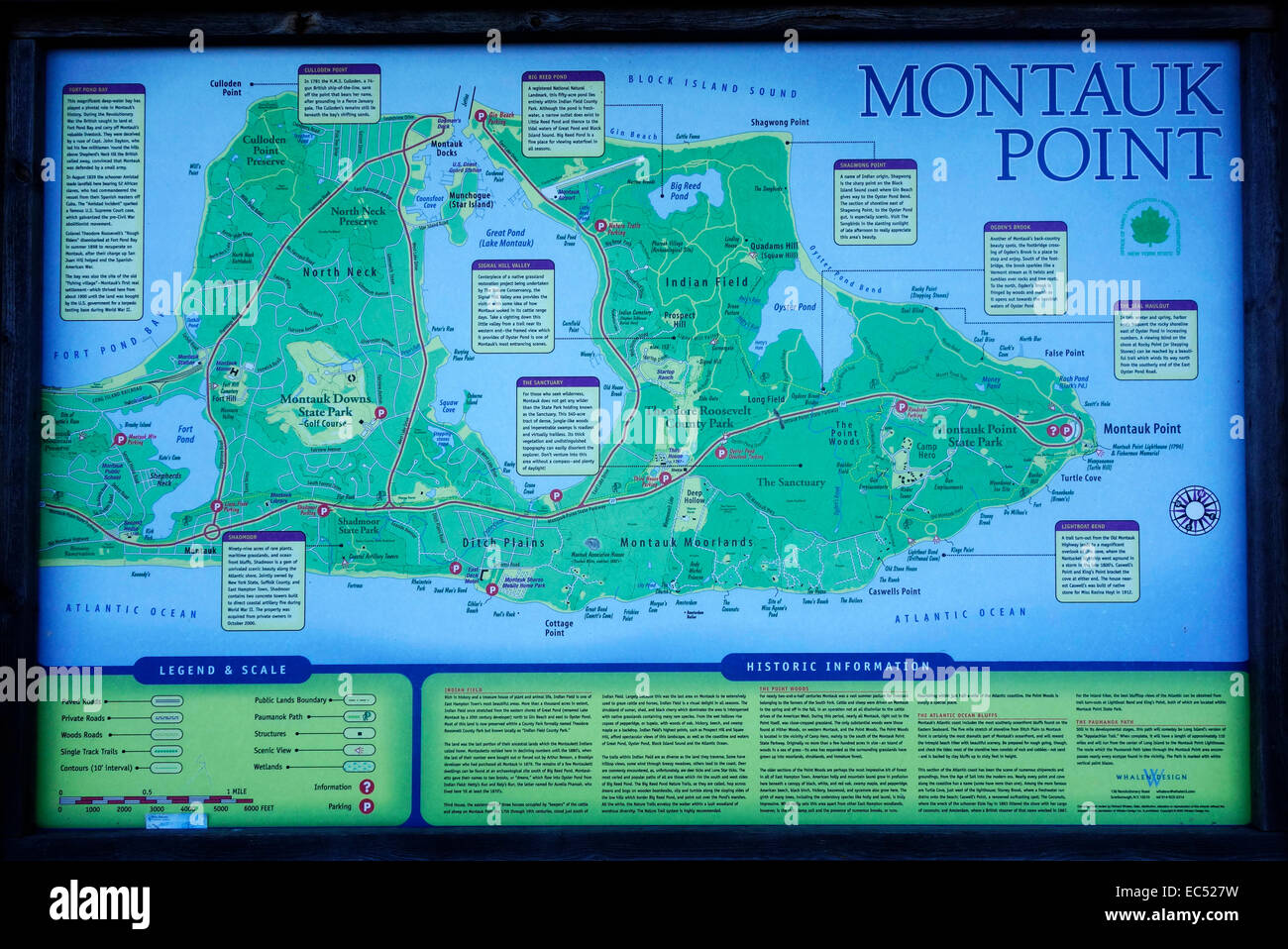 Map Of Montauk Ny Montauk Point Long Island Ny Map Stock Photo - Alamy