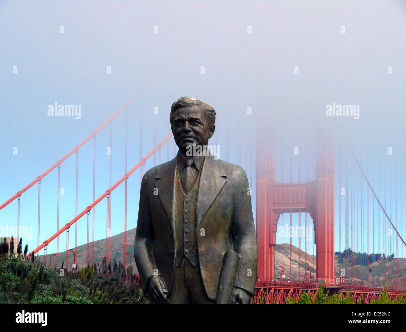 der Vater der Golden ate Bridge - J.Strauss - father of the Golden Gate Bridge Stock Photo