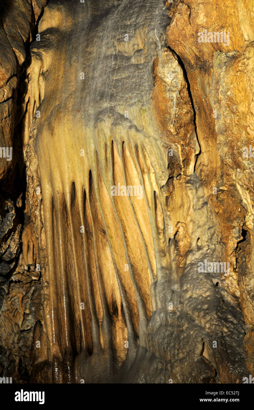 petrified waterfall Stock Photo