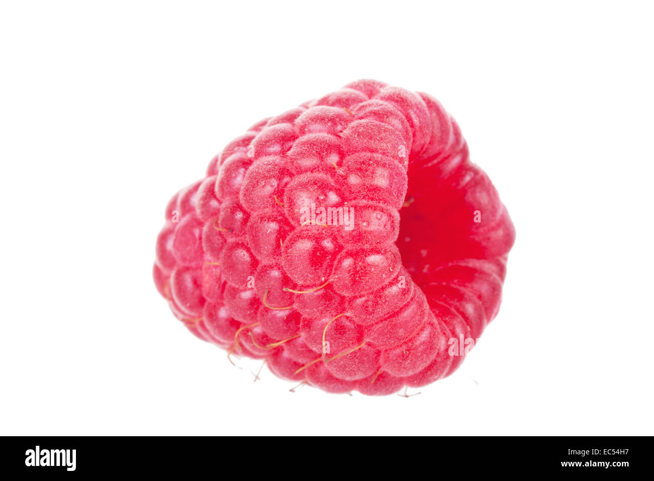 One berry of a raspberry on a white background, it is isolated Stock Photo