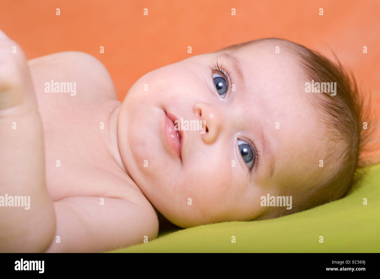 a 3 month old baby in front of nursery Stock Photo Alamy