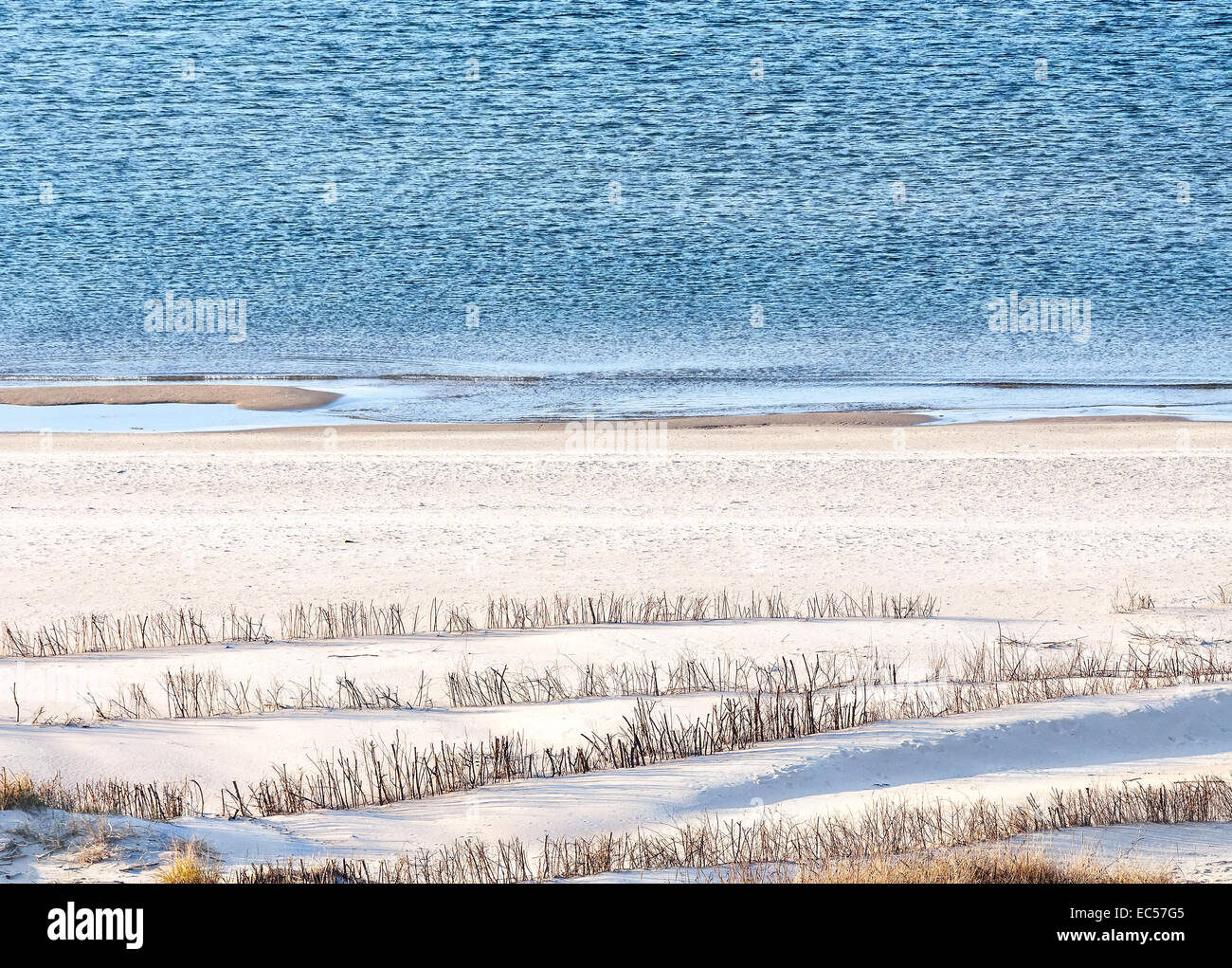 Beach sand dune nature background. Stock Photo
